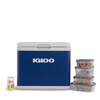 Igloo IH45 AC/DC Hybrid-Kühlbox (dunkelblau/weiß)